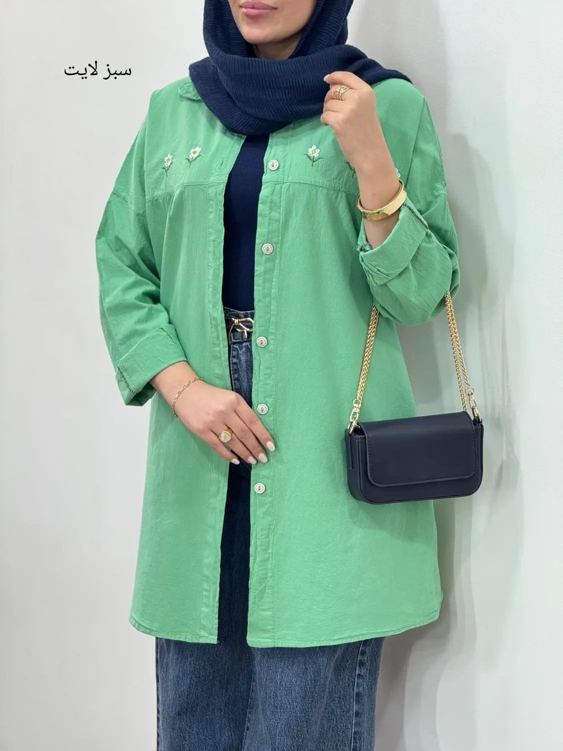 مانتو لینن گلدوزی نیکو